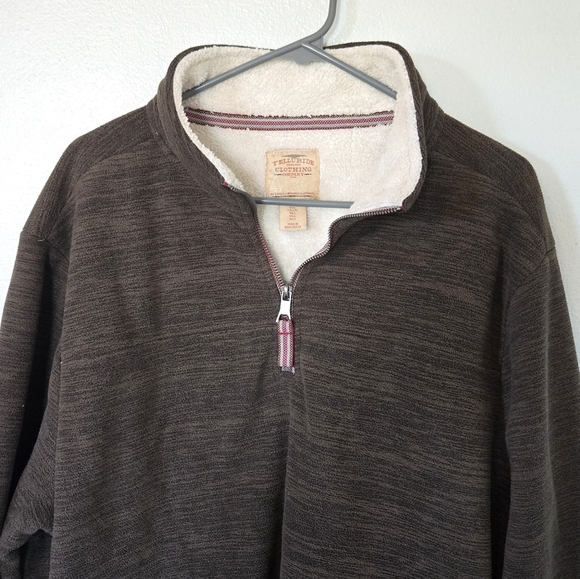 Telluride | Brown Sherpa Lined 1/4 Zip Jacket Size Large - Picture 1 of 8
